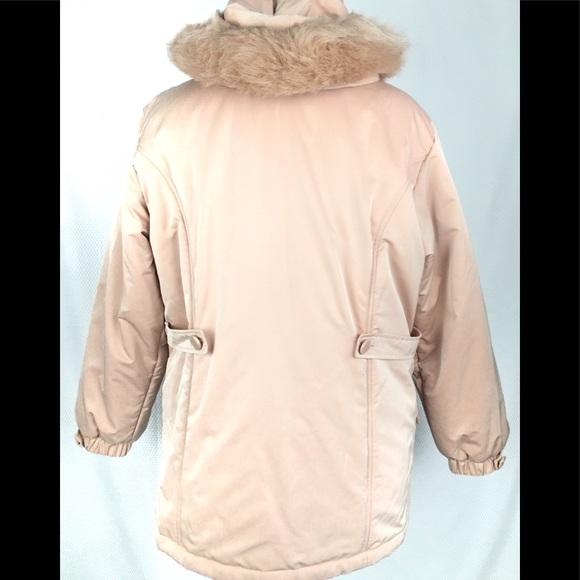 Light pink down jacket with hood by Mackintosh machine washable size Large - Picture 2 of 8